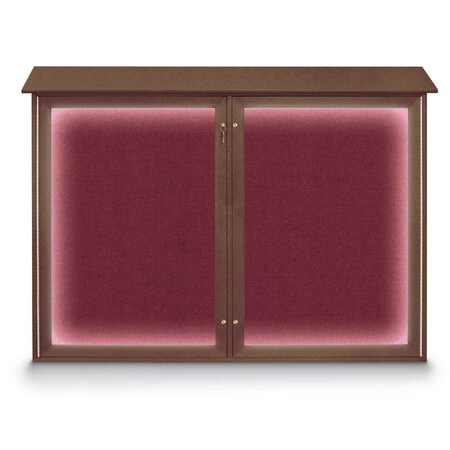 United Visual Products Open Faced Traditional Corkboard, 72x48" UV646A-GOLD-AMETHY
